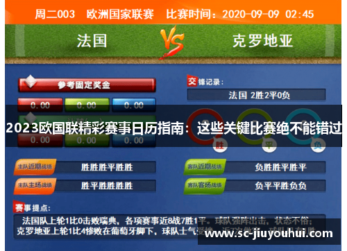 2023欧国联精彩赛事日历指南：这些关键比赛绝不能错过
